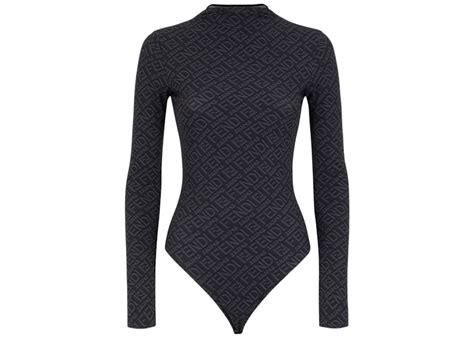 black fendi bodysuit|Fendi skims bodysuit long sleeve.